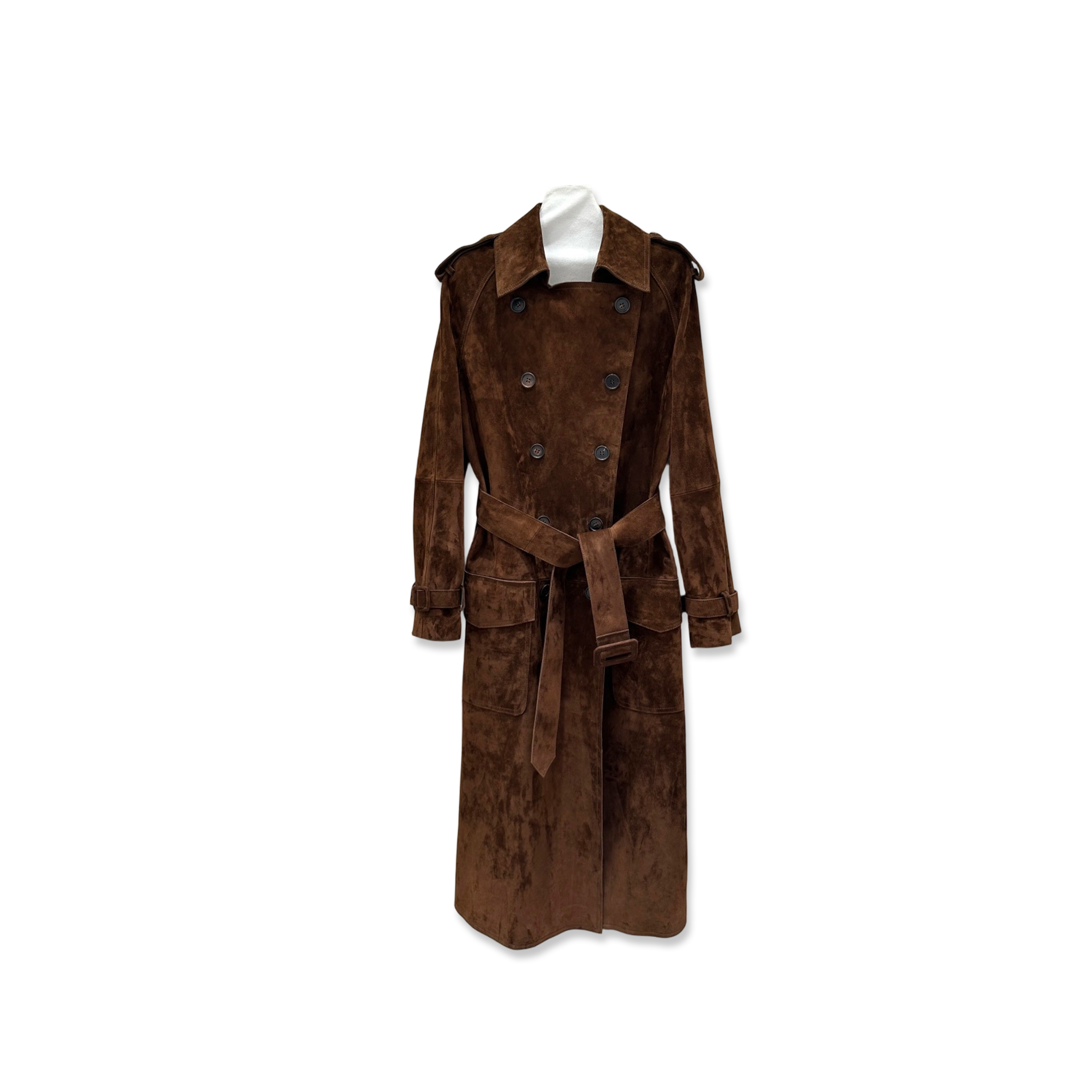 YSL SUEDE TRENCH COAT